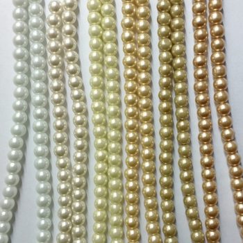 Perla de vidrio 8 mm perlada