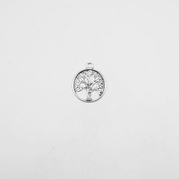 Dije medalla calada arbol niquel