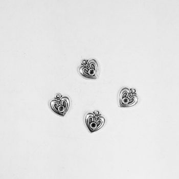 Dije corazon para strass niquel x10