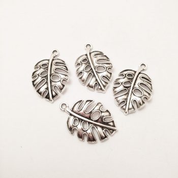 Dije metal hoja monstera grande x10