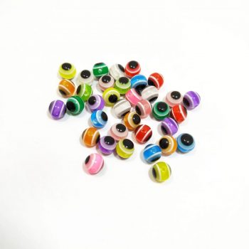 Ojo turco redondo acrilico colores surtidos 6 mm x10u