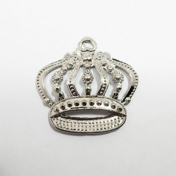 Dije corona grande niquel