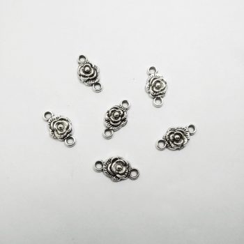 Dije rosa doble agarre metal niquel x10