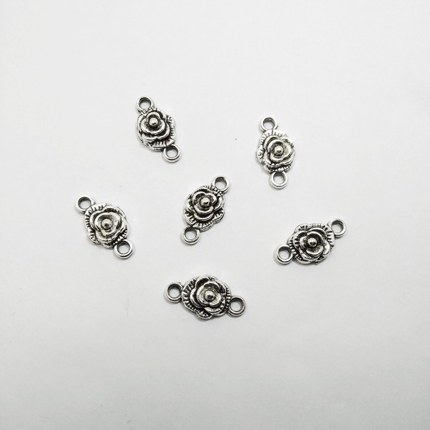 Dije rosa doble agarre metal niquel x10