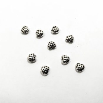 Separador metal niquel corazon cuadriculado x10u