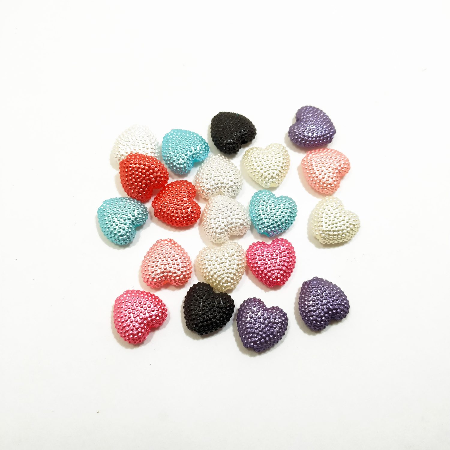 Formas corazon texturado colores surtidos x50u