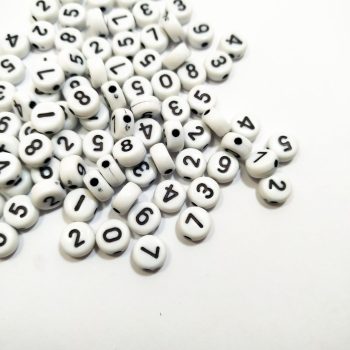 Pastilla numeros blanco y negro x100u