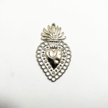 Dije metal corazon mexicano niquel