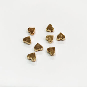 Separador dorado corazon liso x10u