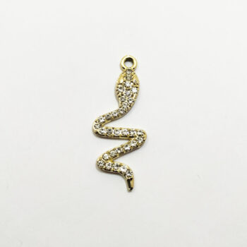 Dije con strass serpiente dorado