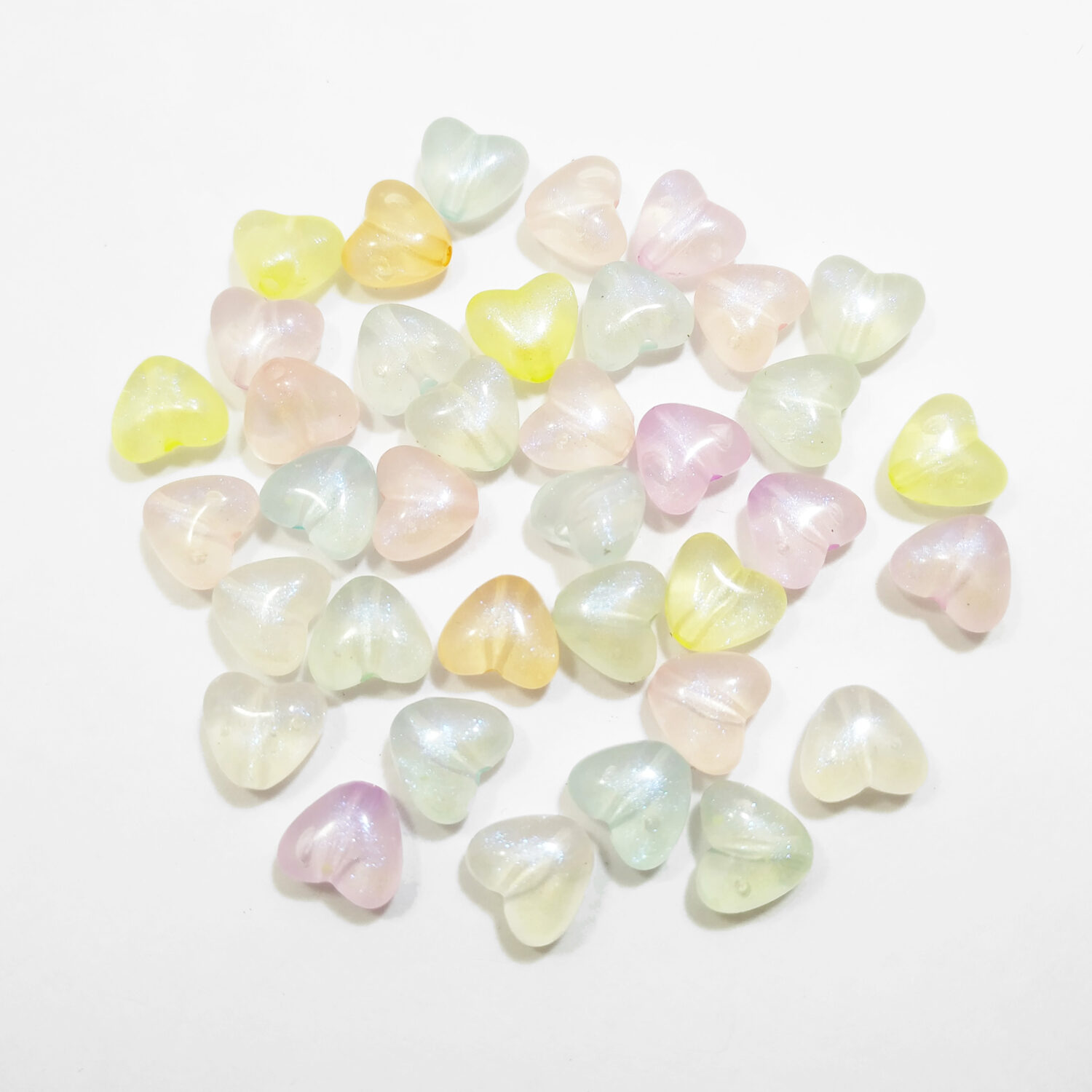 Acrilico gibre corazones colores x10 grs