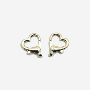 Mosqueton corazon niquel 2 cm