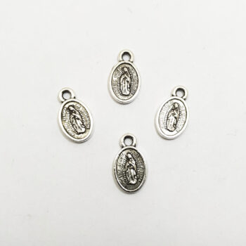 Dije metal medalla virgen oval x10