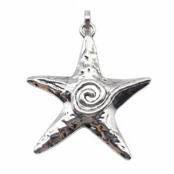 Dije metal estrella de mar grande niquel