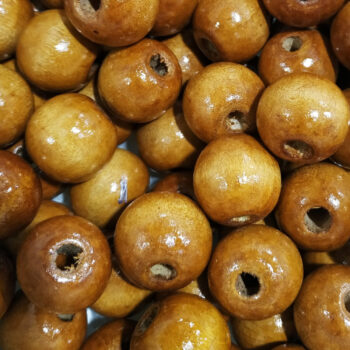 Bolon de madera 20 mm marron brillante x10u