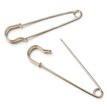 Alfiler de gancho liso 5 cm dorado