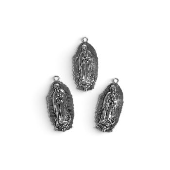 Dije fundicion medalla virgen niquel  grande